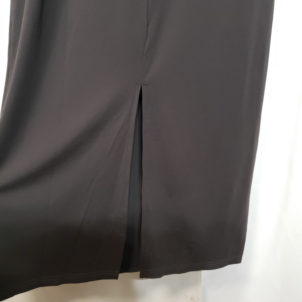 OGL Maxi Dress Black Square Neck with Built-in Bra NWT Size L - Picture 3 of 6